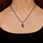 Very Gavello Angel Black Rose Gold Pendant - Image 2