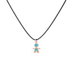Very Gavello Super Kids Turqoise Rose Gold Boy Pendant