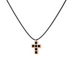 Very Gavello Tetris Black Rose Gold Pendant