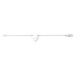 Gucci Trademark Heart Pendant Silver Bracelet - Image 2