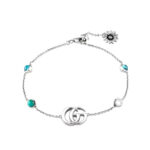 Gucci GG Marmont Double G Mother of Pearl Silver Bracelet