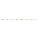 Gucci Interlocking Multicolor Enamel Silver Bracelet - Image 2
