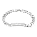 Gucci Tag Interlocking Diagonal Silver Bracelet