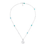 Gucci GG Marmont Double G Mother of Pearl Silver Necklace - Image 2