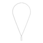 Gucci Tag Diagonal Interlocking G Silver Necklace - Image 2