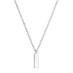 Gucci Tag Diagonal Interlocking G Silver Necklace
