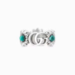 Gucci GG Marmont Double G Mother of Pearl Silver Ring - Image 2
