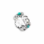Gucci GG Marmont Double G Mother of Pearl Silver Ring