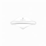Gucci Red Heart with Interlocking G Silver Ring - Image 3