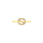 Gucci Interlocking G with Diamonds Yellow Gold Ring - Image 2
