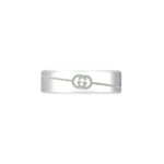Gucci Light Diagonal Interlocking G Silver Ring - Image 2