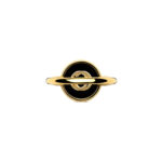 Gucci Interlocking Black Yellow Gold 18k Ring - Image 3