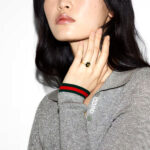 Gucci Interlocking Black Yellow Gold 18k Ring - Image 5