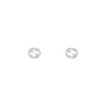 Gucci Interlocking Diamonds White Gold Stud Earrings