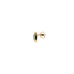 Gucci Interlocking 18k Rose Gold Green Agate Stud Earrings - Image 2