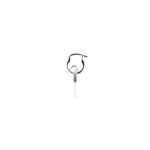 Gucci Trademark Pendant Silver Hoop Earrings - Image 2